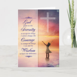 Cartão Serenity Prayer 12-Step Recovery