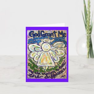 Cartão Serenity Prayer Angel Art Note ou Greeting Card