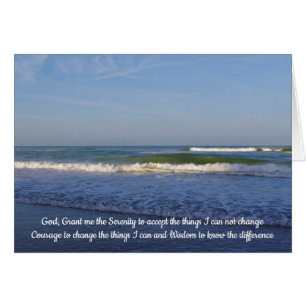 Cartão Serenity Prayer Beachscape