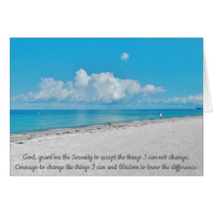 Cartão Serenity Prayer Beachscape