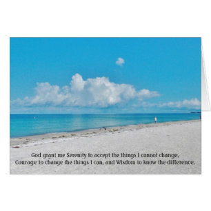 Cartão Serenity Prayer Beachscape