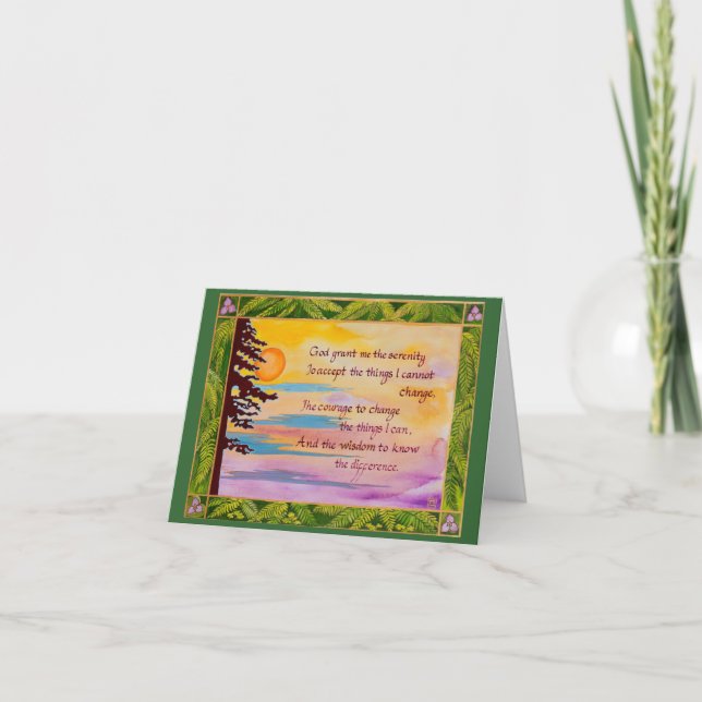 Cartão Serenity Prayer Card (Frente)
