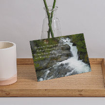 Serenity Prayer Forest Waterfall Photo Blank