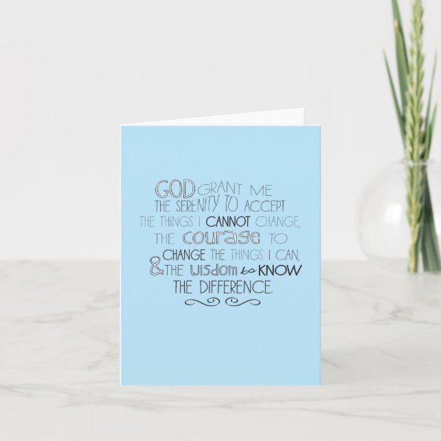 Cartão Serenity Prayer Notecards (Frente)