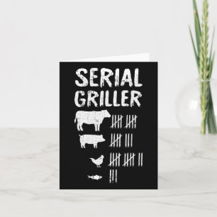 Cartão Serial Griller Dia de os pais Funny Griling Bb
