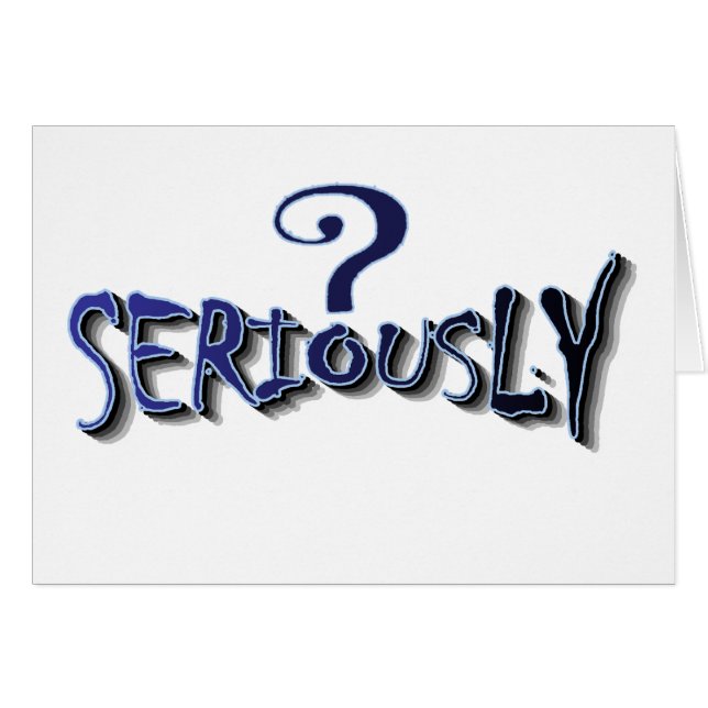 Cartão seriamente (Frente Horizontal)