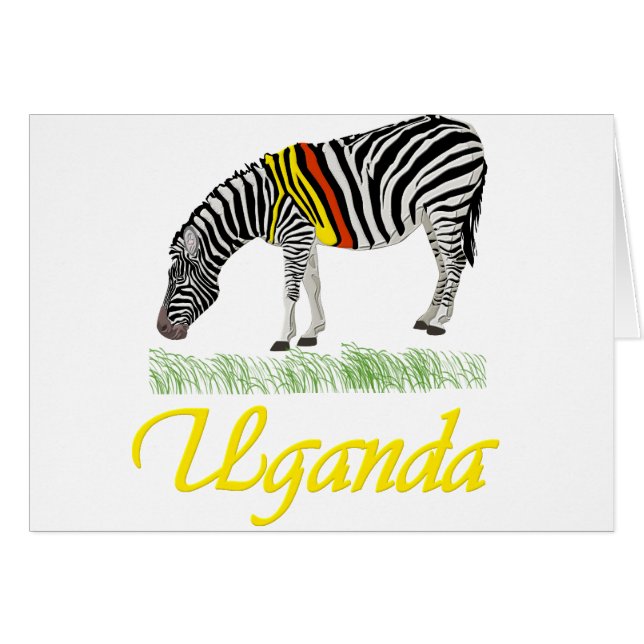 Cartão Série amarela da zebra (Frente Horizontal)