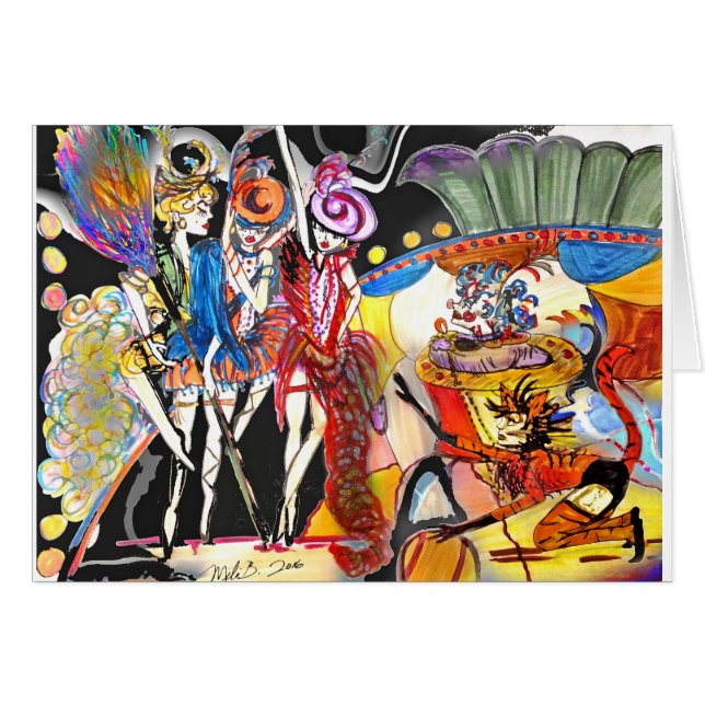 Cartão Série de Deco Cirque do renascimento (Frente Horizontal)