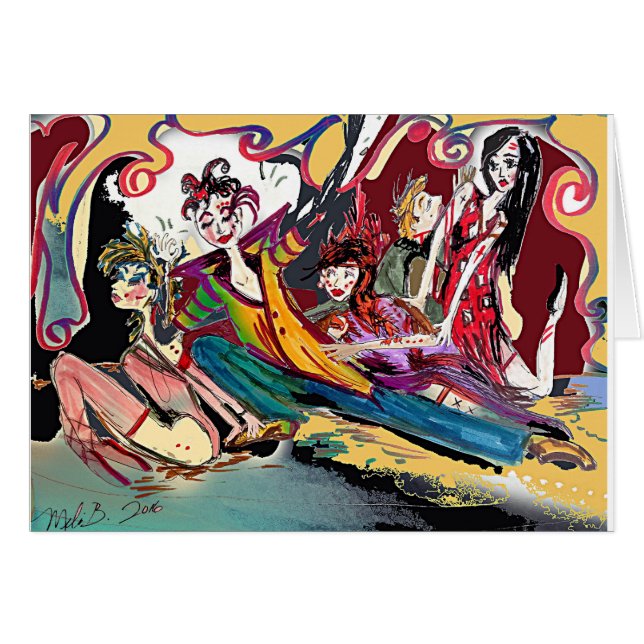 Cartão Série de Deco Cirque do renascimento (Frente Horizontal)