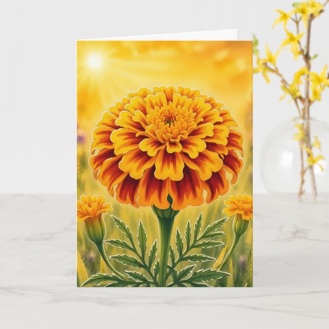 Cartão Série Pétala Radiante – Marigold (Flor Amarela)