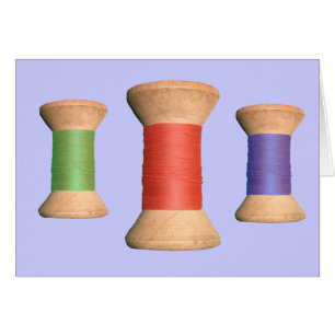 Cartão Série Vintage Wooden Spool