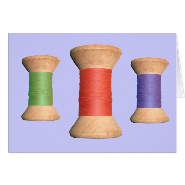 Cartão Série Vintage Wooden Spool (Frente Horizontal)