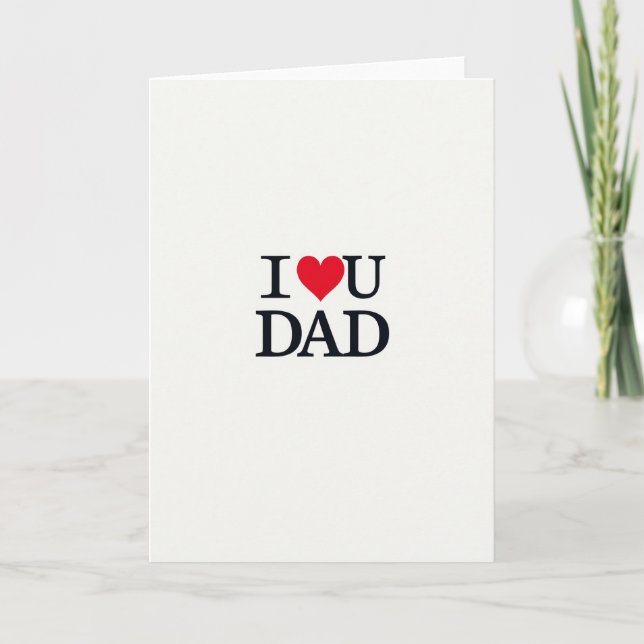 Cartão Serif Eu Amo Você Papai (Frente)