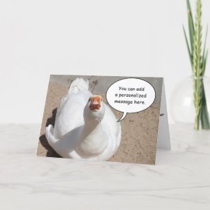Cartão Serious Goose Greeting Card