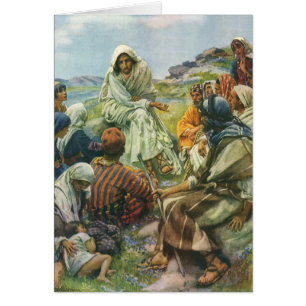 Cartão Sermão da Montanha de Jesus Cristo, Religião Vinta