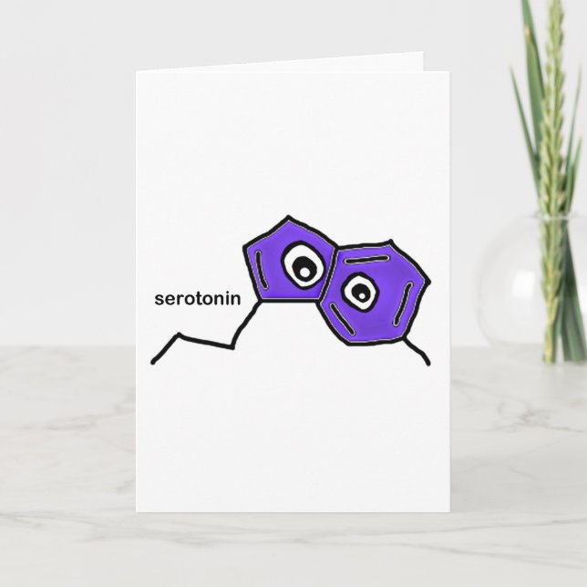 Cartão Serotonin Neurotransmitter (Frente)