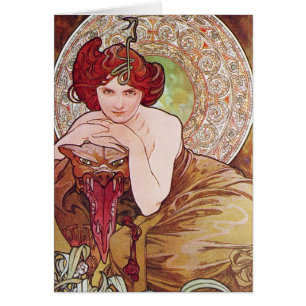 Cartão Serpent Art Nouveau