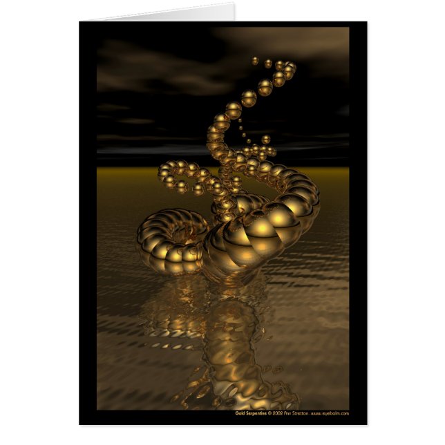 Cartão Serpentina do ouro (Frente)