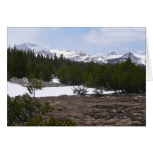 Cartão Serra Nevada e neve em Yosemite