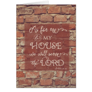 Cartão Serveremos o Senhor - Joshua 24:15