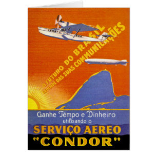 Cartão Serviço aéreo de Brazillian do ~ do Condor