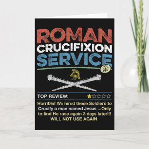 Cartão Serviço de Crucificação Romana Hilarante Divertido