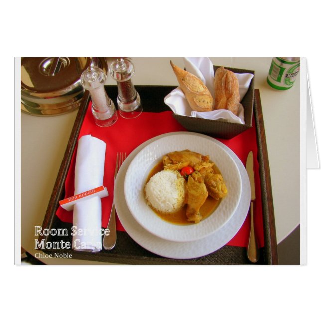 Cartão Serviço de Sala - Monte Carlo (Frente Horizontal)