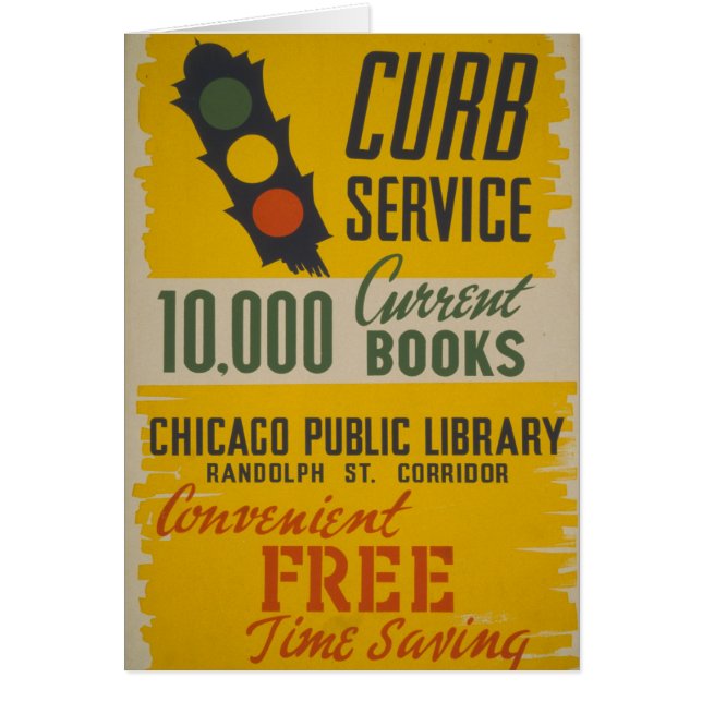 Cartão Serviço do freio da biblioteca pública de Chicago (Frente)