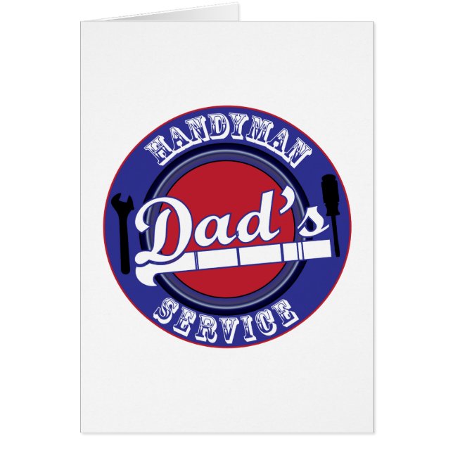 Cartão Serviço do trabalhador manual do pai (Frente)