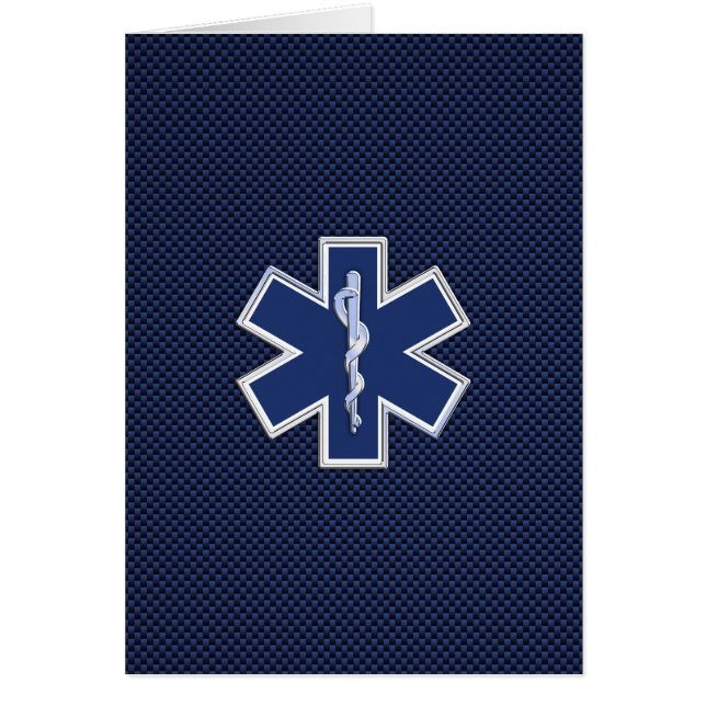 Cartão Serviço Médico de Emergência Paramédica Star of Li (Frente)