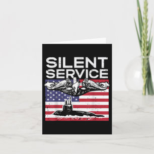 Cartão Serviço Silencioso Submarino Dia Memorial Bandeira