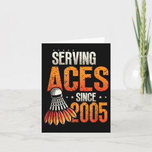 Cartão Servindo Aces Desde 2005 Badminton Lover 20