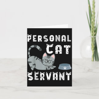 Cartão Servo de Gato Pessoal Gato Engraçado