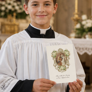 Cartão Servo Tradicional do Altar de Casamento Católico