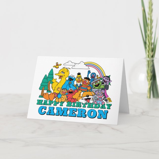 Cartão Sesame Street Characters Birthday Card (Frente)