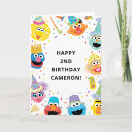 Cartão Sesame Street Confetes Feliz Aniversário