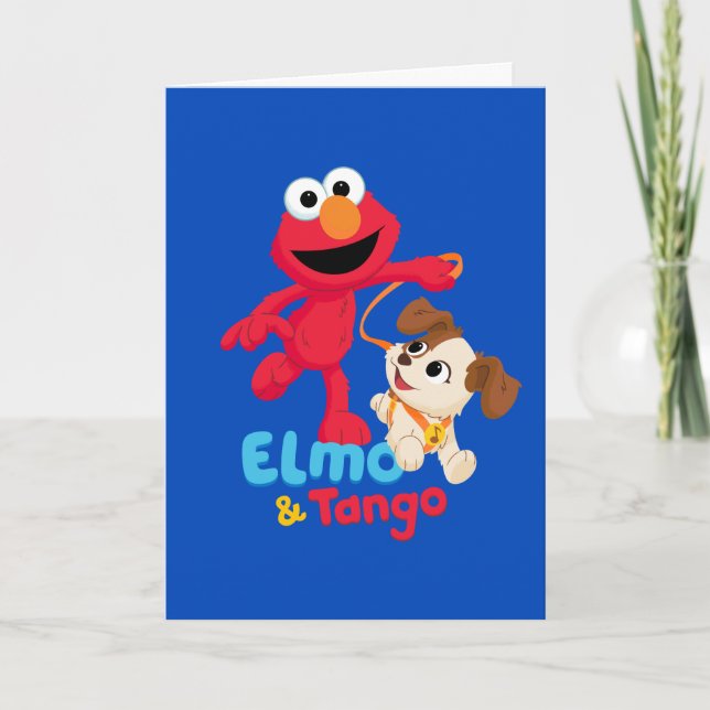 Cartão Sesame Street | Elmo & Tango Running (Frente)
