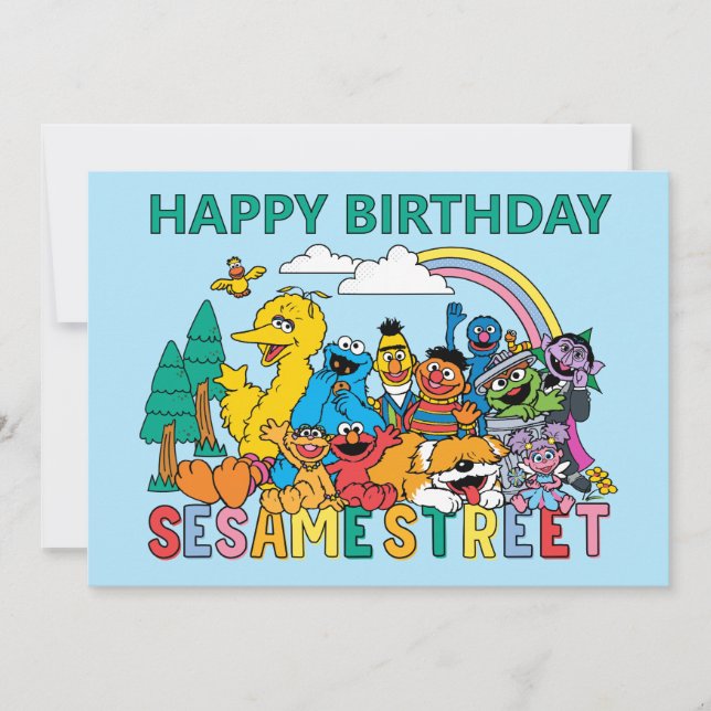 Cartão Sesame Street | Onda Arco-íris (Frente)
