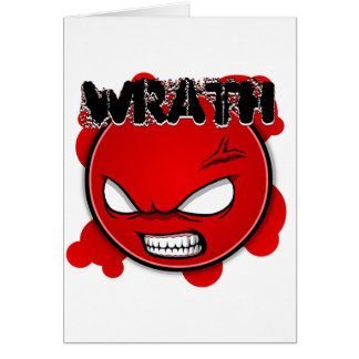 Cartão Sete caras dos pecados - Wrath