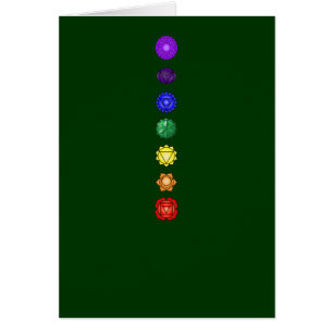 Cartão Sete chakras verticais