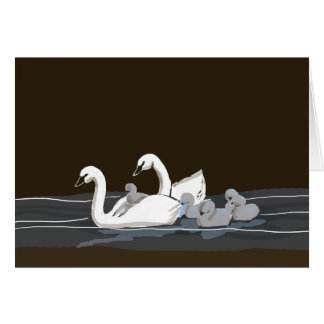Cartão sete-cisnes