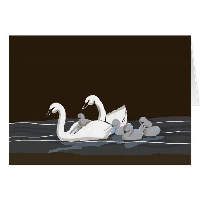 Cartão sete-cisnes (Frente horizontal)