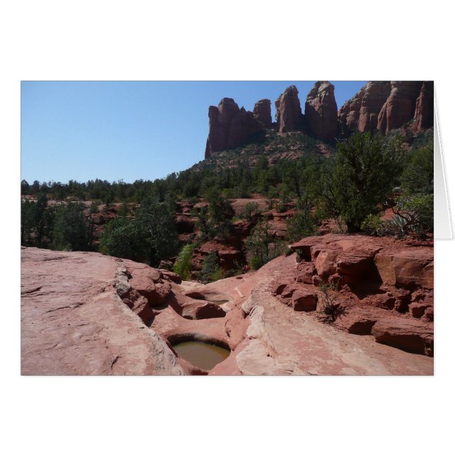 Cartão Sete Piscinas sagradas na Arizona de Sedona (Frente Horizontal)