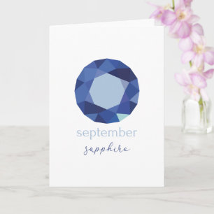 Cartão Setembro de Birthstone Sapphire