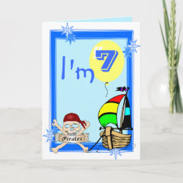 Cartão Sétimo Aniversário