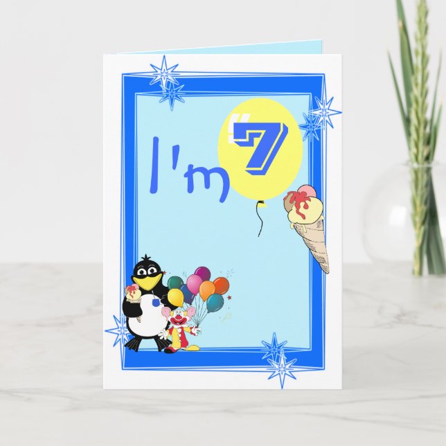 Cartão Sétimo Aniversário (Frente)
