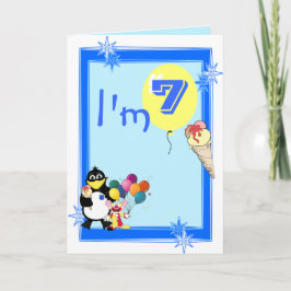 Cartão Sétimo Aniversário