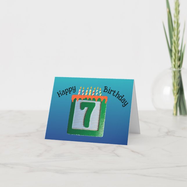 Cartão Sétimo Aniversário (Frente)