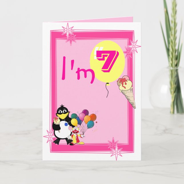 Cartão Sétimo Aniversário (Frente)
