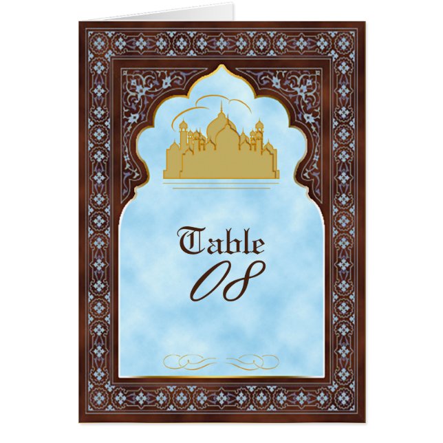 Cartão Sétimo Céu - Placa de Número de Tabela (Frente)